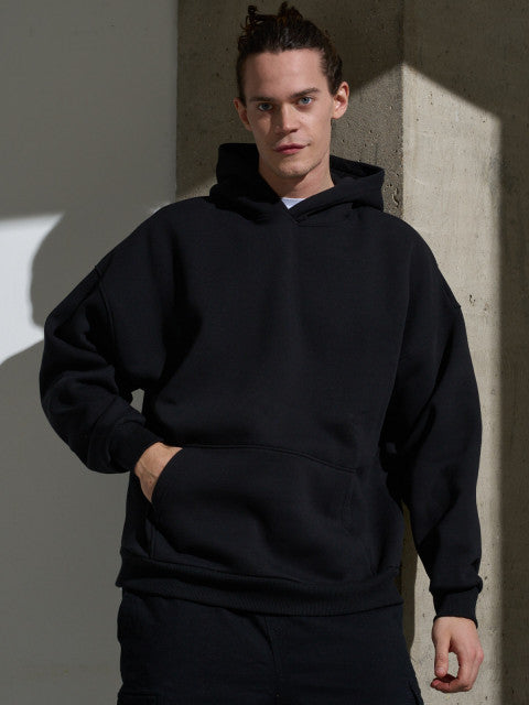 Hoodie noir oversize classique