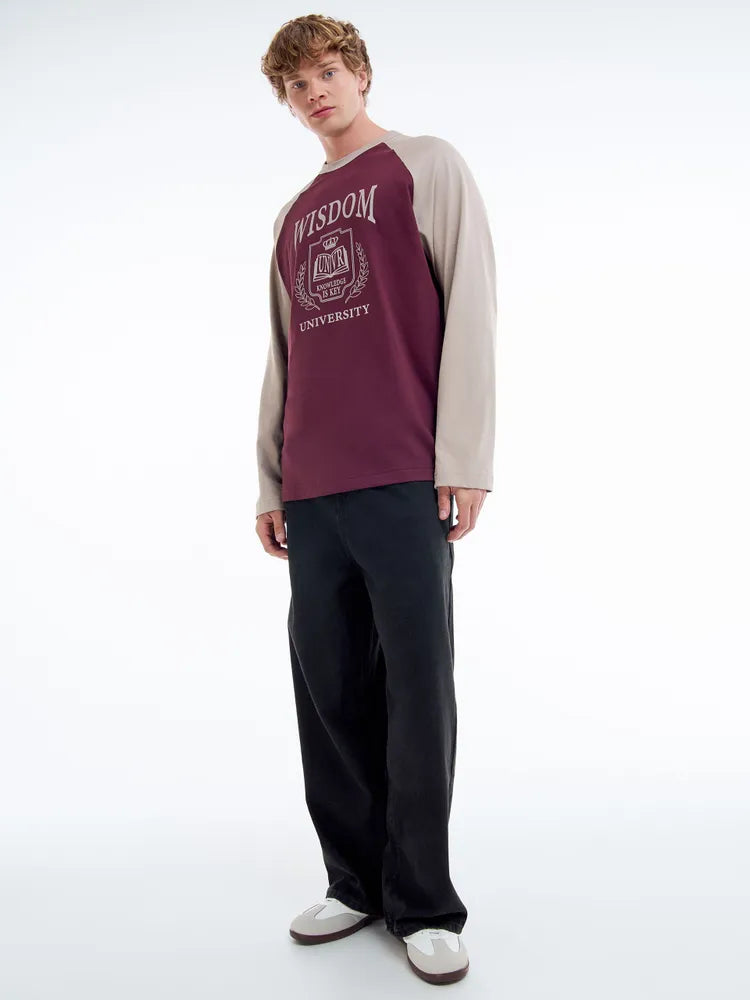 Longsleeve contrasté