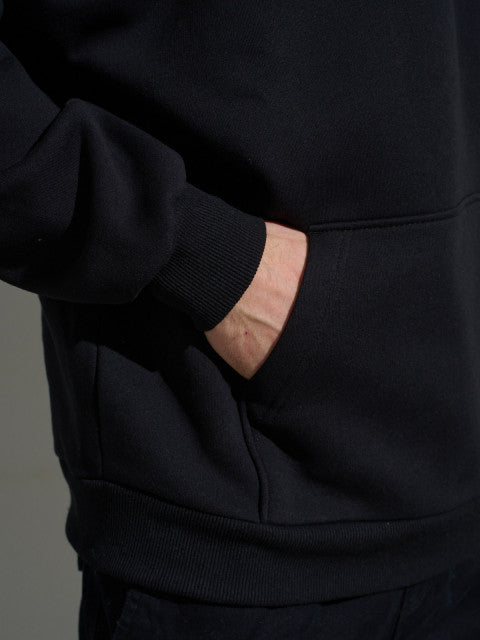 Hoodie noir oversize classique