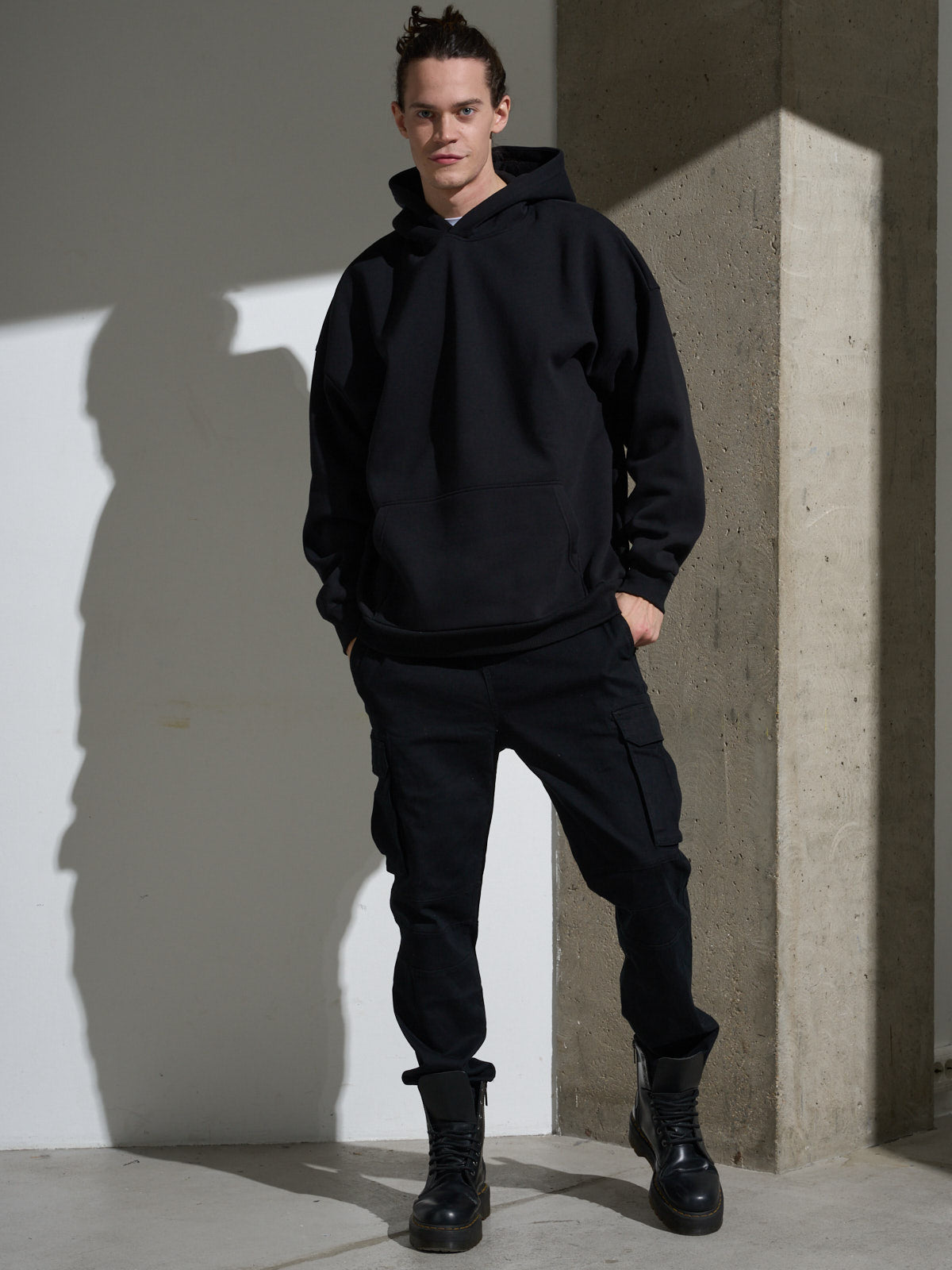 Hoodie noir oversize classique